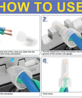 How to use Get A Sweet 200-Count Kit Of Closed End Crimp Connectors With Ce1 Ce2 And Ce5 Gauge Caps Featuring Nylon Insulation Plus Translucent Design For Easy Visual Checks To Keep Your Wires Secure And Safe From Short Circuits., closed-end connector crimping steps