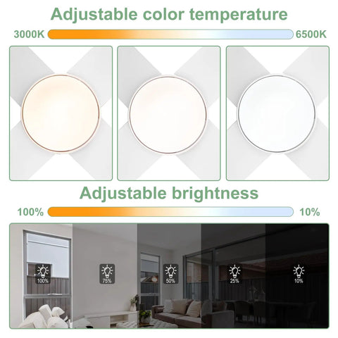 White Ceiling Fan With Lights And Remote For Indoor Outdoor Use, 44 Inch Modern Ceiling Fan With Dimmable LED color and brightness settings