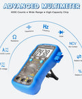 Beefy 4000-Count Auto-Ranging Digital Multimeter Kit For AC/DC Voltage Current Resistance Diodes And Battery Tests