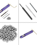 50Pcs Thread Repair Kit For Damaged Steel Threads M2 X 0.4 Stainless Wire Inserts Pro Grade Tool Set To Restore Stripped Holes
