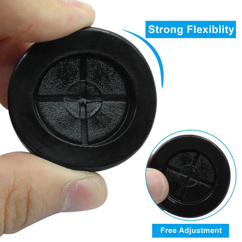 Close-up of 15Pcs Black Rubber Grommets For Wiring 1 Inch Inner Diameter, showing flexibility and design details.
