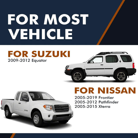 Image showing vehicles compatible with Pair Of Front Wheel Hub Bearing Assemblies for Nissan Pathfinder 2005-2012 4x4.