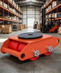 Heavy Duty Skate Dolly For Moving Heavy Machinery And Equipment, four wheel skates in warehouse with boxes and forklifts