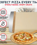 Game Changing Pizza Stone Set For Oven And Grill 15 By 12 Inches Three Piece Baking Stones for Crispy Pizza Crusts