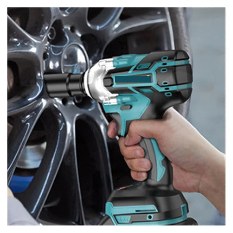 Gangsuqd Brushless Impact Wrench Super High Torque Cordless Rechargeable Electric Power Tool For Tire Repair Truck RV Car Home Use Ergonomic Grip Long Lasting Motor Lightweight Design