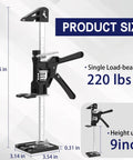 Heavy Duty Furniture Lifter Tools Solid Steel Arm Jacks for Hefting Couches and Heavy Appliances Easy Adjust 15.3 Inch Height with 220 lbs capacity.