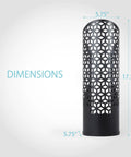 Hexacube Toilet Tissue Reserve Freestanding Metal Holder dimensions 5.75x17.5 matte black steel space-saving design.