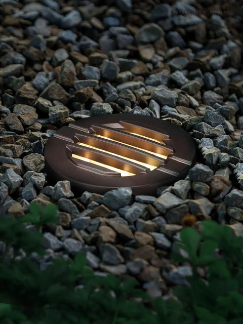 4 Inch Diameter In Ground Well Lights With Grated Top 3000K Warm White Lighting For Landscaping