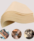 Stack of silicone practice skins for Tattoo Practice Skin Kit For Beginners And Pros With Transfer Paper Gel Ink Cups Grip Tapes Stencil Sheets.