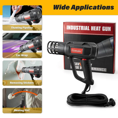 Vinyl Wrap Tool Kit for Cars With Heat Gun, 16Ft Cord, Squeegee, Vinyl Tucking Tool, Sponge Roller, Magnet Holders
