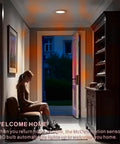 Motion Sensor LED Light Bulb For Indoor Use With Dusk To Dawn Auto On, E26 Base, 6000K Daylight, 13.5W Equals 100W, PIR Infrared Motion Activation, No Fuss Security Night Light, 4 Pack in hallway ceiling light