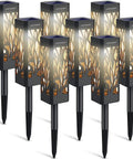 Upgraded Solar Pathway Lights Outdoor 8 Pack With Bigger Solar Panel For Longer Run Time IP65 Waterproof, garden lights