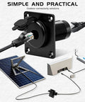 Wall Socket Pass Through Kit For Starlink Gen3 Gen4 Aluminum IP68 waterproof shown with RJ45 connections for outdoor install