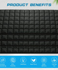 Top Shelf Acoustic Panels For Walls Sound Proof Foam Heavy Lifters Fire Retardant Noise Swallowing Studio Gear Home Office Recording Dampeners Black Foam Tiles 4 Set Bundle with pyramid design.