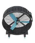 Heavy Duty Industrial Shop Fan With Tough Roll Cart Base And Flexible Tilt Head, 48-inch blades for powerful airflow.