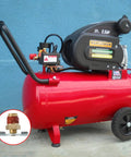 Air compressor with inset of Three Pack Brass Wing Style Drain Valve With Wing Nut Handle For Air Tanks One Quarter NPT Inlet Replacement