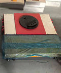 Rock Steady Electric Skates Mover With Wireless Remote Control Industrial Dolly top view showing heavy-duty design and anti-skid features.