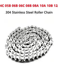 Top Shelf 304 Stainless Steel Short Pitch Roller Chain for Smoother Transmission and Rust Free Long Lasting Performance.