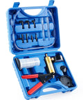 All-In-One Brake Bleeder Kit With Hand Vacuum Pump And Adapters Pressure Gauge For Bleeding Brakes And Power Steering Fluid