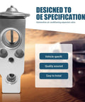 Universal Car A C Expansion Valve Replacement Durable Metal Valve For Most Vehicles Silver Finish Easy Install
