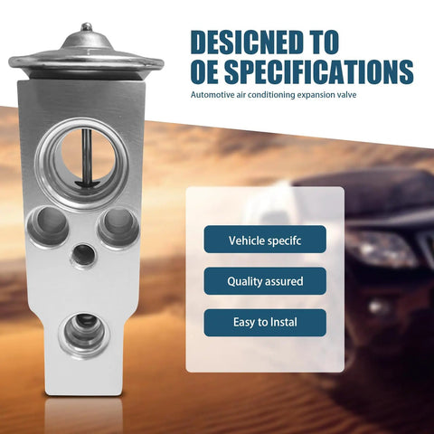 Universal Car A C Expansion Valve Replacement Durable Metal Valve For Most Vehicles Silver Finish Easy Install