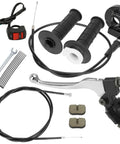 Ride Ready Mini Bike Throttle Assembly Kit With Brake Clutch Lever for 7/8" handlebars, includes grips, cables, and kill switch