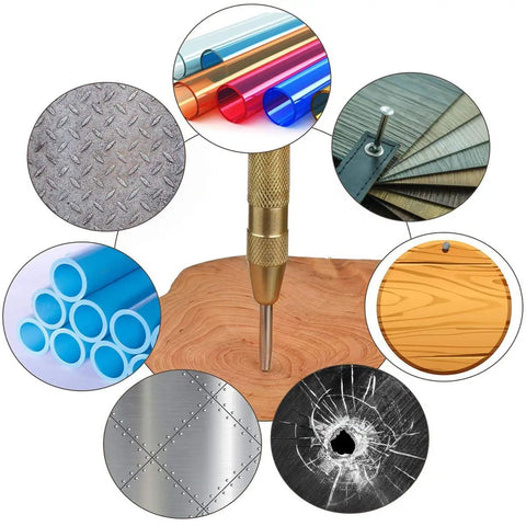 Six Piece Titanium Drill And Tap Bit Set With Center Punch Tool, One Quarter Inch Hex Shank HSS SAE Screw Tapping Bits For Drilling Tapping And Countersinking, Works From M3 To M10