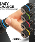 Close-up of attachments for Pro Rivet Gun Kit With 120 Pop Rivets And 4 HSS Drills For Quick, Easy Blind Rivet Fixes.