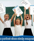 Children holding 24 Pack Double Sided Whiteboards For Kids Math Practice Multiplication And Division Cardboard Boards Portable Classroom Tools 12 By 9 Inches Kid Friendly Homework Helper For Students And Team Learning In Class.