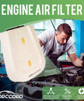 Engine Air Filter For Porsche Cayenne 2019-2026 Macan 2024 Audi Q8 2019-2026 mechanic installing in car