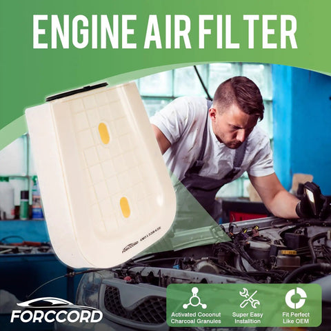 Engine Air Filter For Porsche Cayenne 2019-2026 Macan 2024 Audi Q8 2019-2026 mechanic installing in car