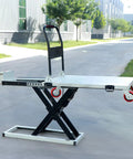 Heavy Duty Electric Scissor Lift Table, 660 Lbs Hydraulic Lifting Cart With Plug And Play Controls, portable design on a smooth surface.