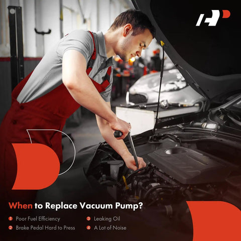 Mechanic working under the hood with heavy duty electric vacuum pump for Buick LaCrosse Chevy Impala Cadillac Xts.