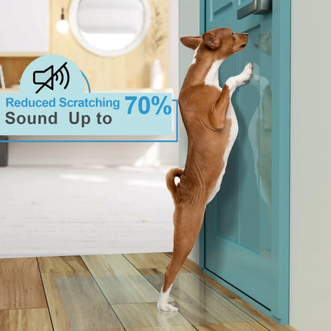 Heavy Duty Door Scratch Protector Vinyl Shield For Doors, Furniture And Walls, Anti Scratch Guard That Mounts On Doors Or Walls, Durable And Non Toxic, Safe To Use, Easy Install, Keeps Surfaces Pristine From Dings