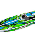 Green Ready To Run RC Blast Boat With Deep V Hull And Water Cooling Fully Assembled Brushed Electronics Sealed Receiver Box Waterproof System
