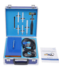Open case of Magnetic Induction Dent Repair Tool for Cars with 150KHz 1.38Kw digital display, accessories included.