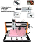 Upgraded 3018 PRO CNC Router Engraving Machine With E Stop And Limit Switches 10000 RPM Spindle shown carving pink material