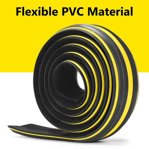 Rolled 10 Ft Floor Cable Cover Protector Heavy Duty PVC Duct Easy To Unroll No Fuss Hide Cables At Home Office Or Outdoors