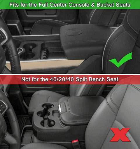 Center Console Organizer Upgrade With Flocked Liner For Dodge Ram 1500 2500 3500 From 2019 Through 2026 fits full console, not split bench