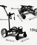 Built Tough Smart Follow Electric Golf Push Cart With Dual Radar Tracking and App Remote Control One Click Foldable Frame, 15kg weight.