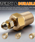 Built Heavy Duty Brake Bleeder Screws With Solid Copper Bases For Sweet Street Builds And Zero Mess Fluid Checks On Any Pro Car Caliper Race Setup, close-up of a sturdy copper base bleeder screw.