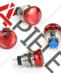 22mm Metal Emergency Stop Push Button Switch Latching 12V 250V Rated 5A Stainless Steel With Seven Eighth Inch Mounting Hole One Pack for Industrial Equipment red reset button views