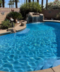 Heavy Duty Liquid Waterproofing Membrane Multi Surface Crack And Leak Repair Coating Interior Exterior Water Based Moisture Blocker Heavy Duty Sealant Easy Brush Application 5 Gallon Sandy Beige around a pool.