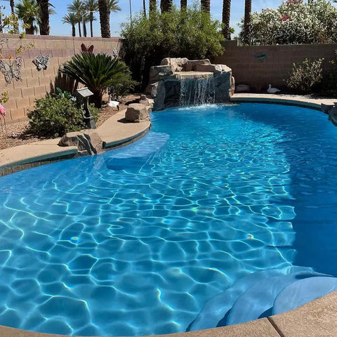 Heavy Duty Liquid Waterproofing Membrane Multi Surface Crack And Leak Repair Coating Interior Exterior Water Based Moisture Blocker Heavy Duty Sealant Easy Brush Application 5 Gallon Sandy Beige around a pool.