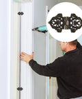 Installation of Antique Zinc Alloy Butterfly Hinges Set on a door frame, part of the 10 Pieces Miniature Furniture Hinges for DIY Projects.