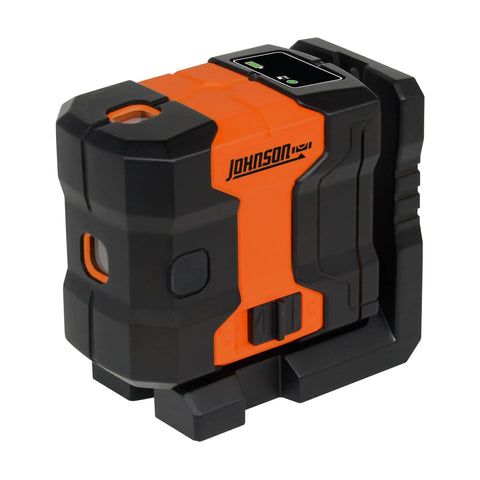 3 Dot Green Laser Level Self Leveling Kit With Magnetic Base Floor Mount And Hard Case For All Day Jobsite Use GreenBrite Technology 150 Ft Range IP64 Dust And Water Resistant Long Battery Life, orange and black unit