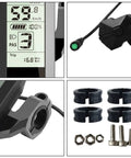 Must Have E Bike Display For Bafang 01 02 And HD Motors With Seamless Integration And Accurate Data Transmission Designed For 24V 36V 48V And 60V Battery Systems For A Totally Sweet Ride. E-bike display with wired controller, clamp mount, and hardware kit