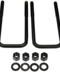 Rugged Rear Leaf Spring Axle U Bolt Kit For Heavy Duty Suspension Repair And Secure Trailer Mounting with washers and nuts.