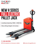 Robust Chicago Lifts Full Electric Pallet Jack 4400 Lb Capacity With 48 Inch By 27 Inch Fork Size For Heavy Duty Warehouse Moving And Logistics.