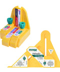 Dead On Woodworking Center Layout Tool And Precision Dado Gauge To Nail Flawless Half Thickness Alignment On Table Saws Seamlessly Build Tight Joints And Inlays Today, yellow dado stop guide and FitFinder gauge for precise woodworking.